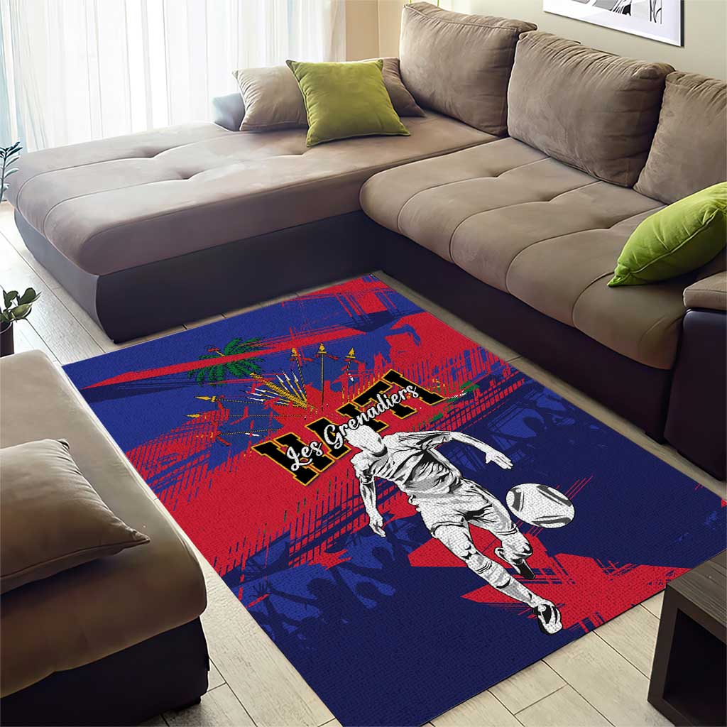 Ekip Foutbol Ayiti 2026 Area Rug Haiti Grenadye Alaso - African Pride