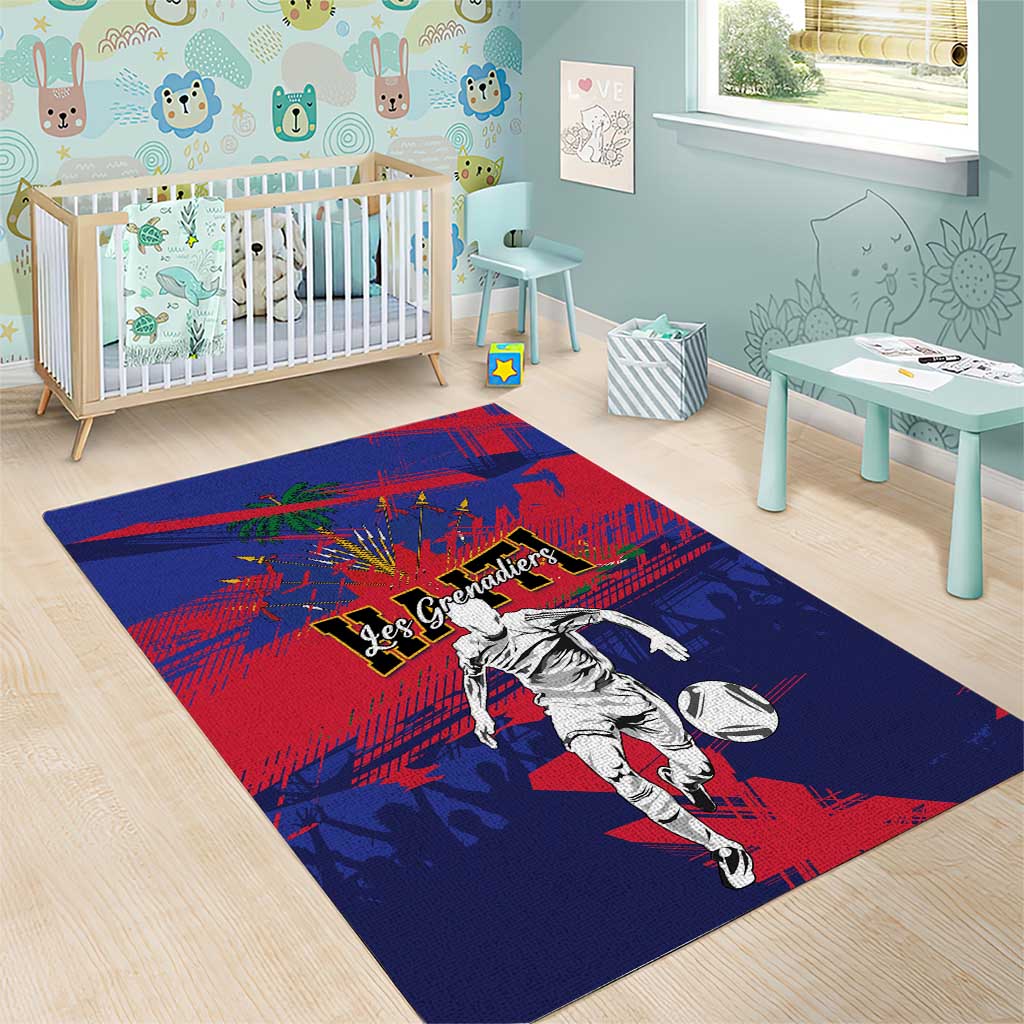 Ekip Foutbol Ayiti 2026 Area Rug Haiti Grenadye Alaso - African Pride