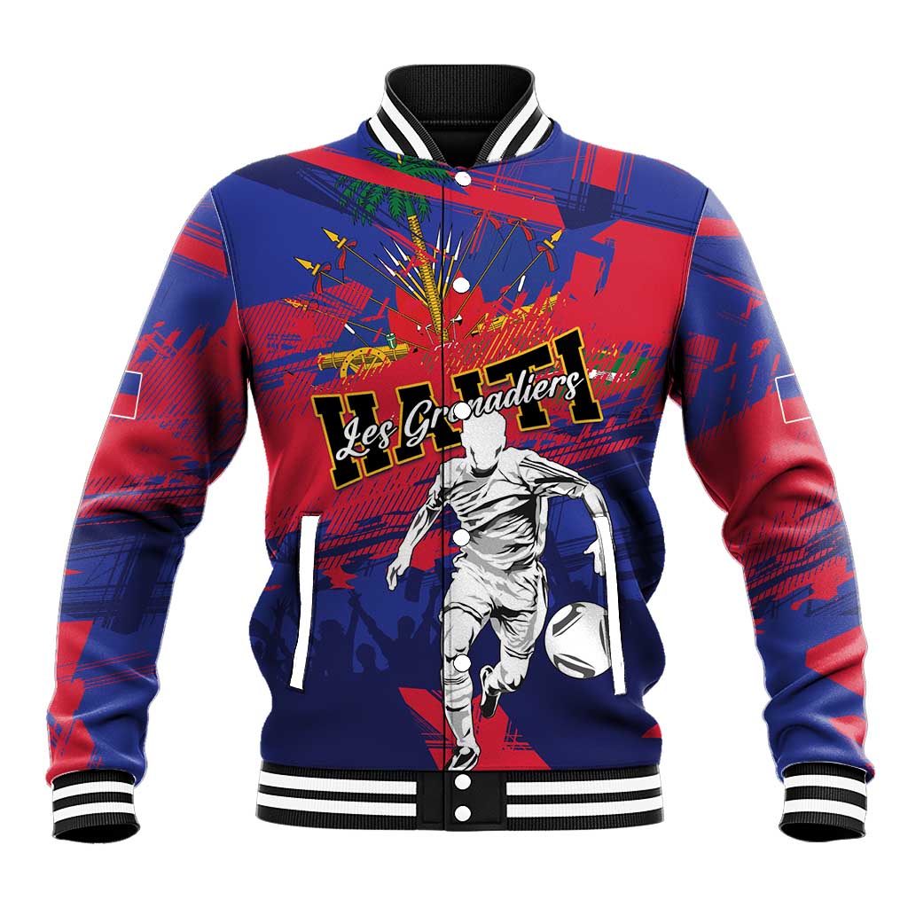 Custom Ekip Foutbol Ayiti 2026 Baseball Jacket Haiti Grenadye Alaso - African Pride