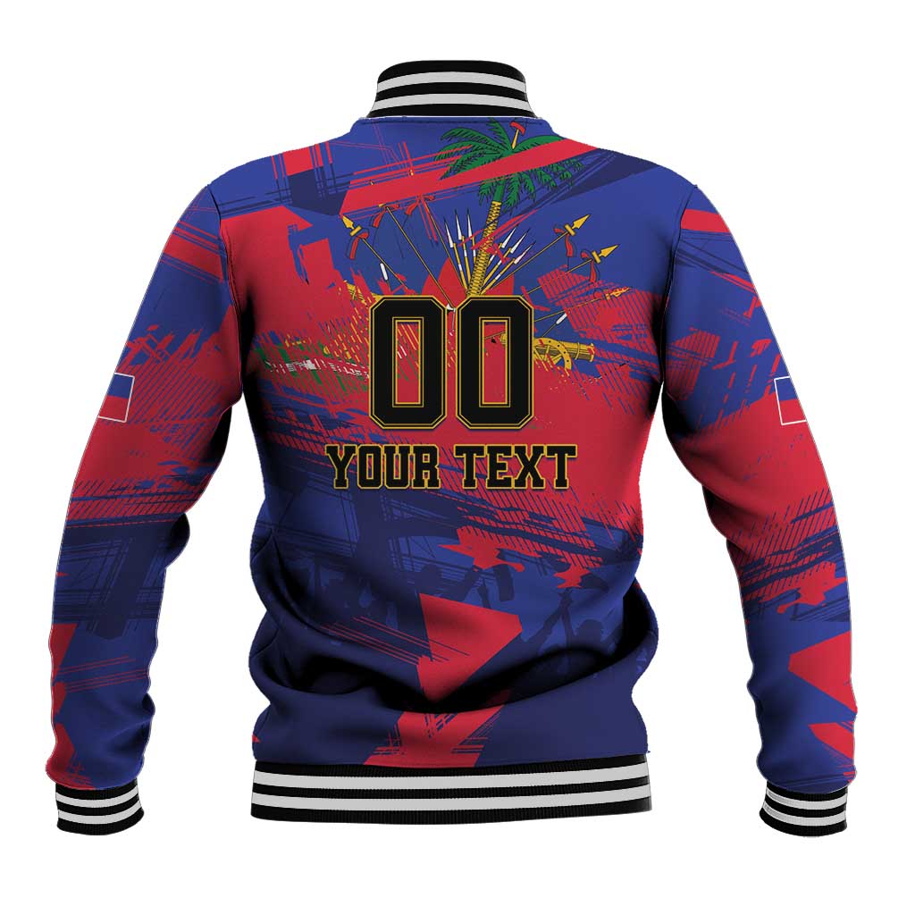 Custom Ekip Foutbol Ayiti 2026 Baseball Jacket Haiti Grenadye Alaso - African Pride