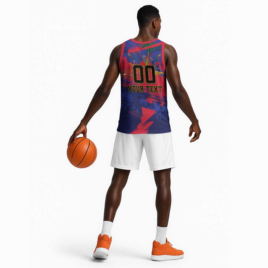 Custom Ekip Foutbol Ayiti 2026 Basketball Jersey Haiti Grenadye Alaso - African Pride