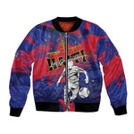 Custom Ekip Foutbol Ayiti 2026 Bomber Jacket Haiti Grenadye Alaso - African Pride