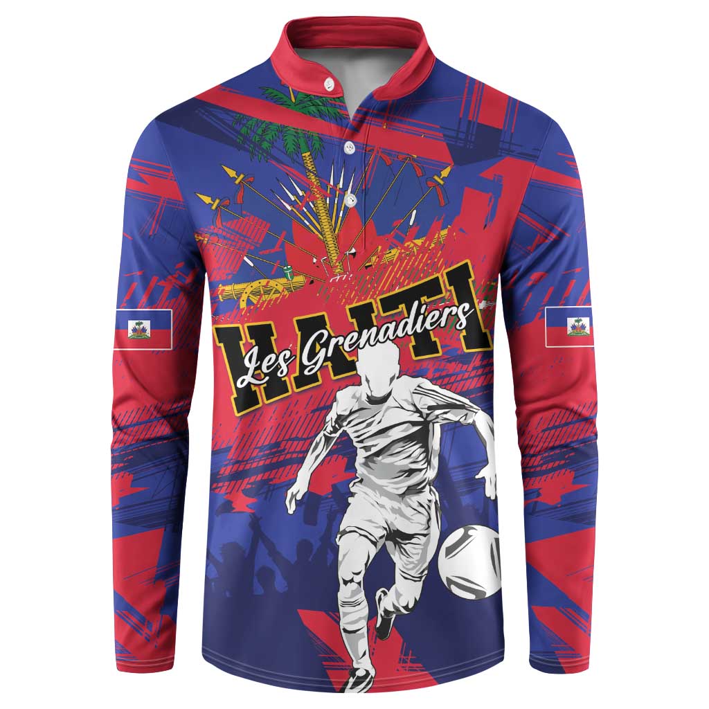 Custom Ekip Foutbol Ayiti 2026 Button Sweatshirt Haiti Grenadye Alaso