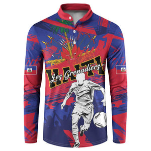 Custom Ekip Foutbol Ayiti 2026 Button Sweatshirt Haiti Grenadye Alaso