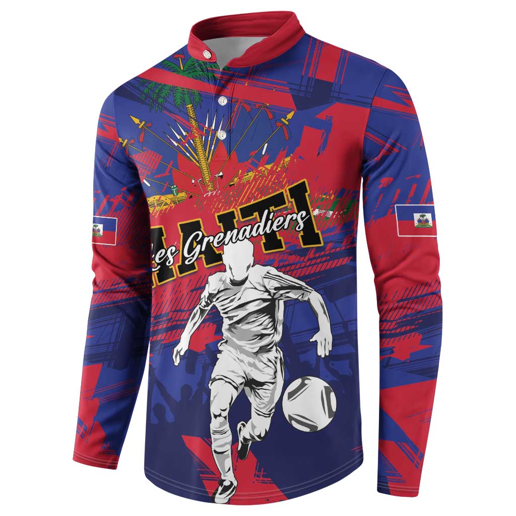 Custom Ekip Foutbol Ayiti 2026 Button Sweatshirt Haiti Grenadye Alaso