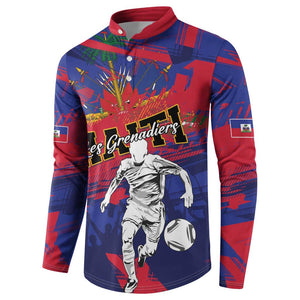 Custom Ekip Foutbol Ayiti 2026 Button Sweatshirt Haiti Grenadye Alaso