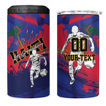 Custom Ekip Foutbol Ayiti 2026 4 in 1 Can Cooler Tumbler Haiti Grenadye Alaso - African Pride