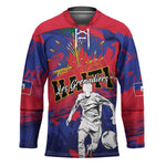 Custom Ekip Foutbol Ayiti 2026 Hockey Jersey Haiti Grenadye Alaso