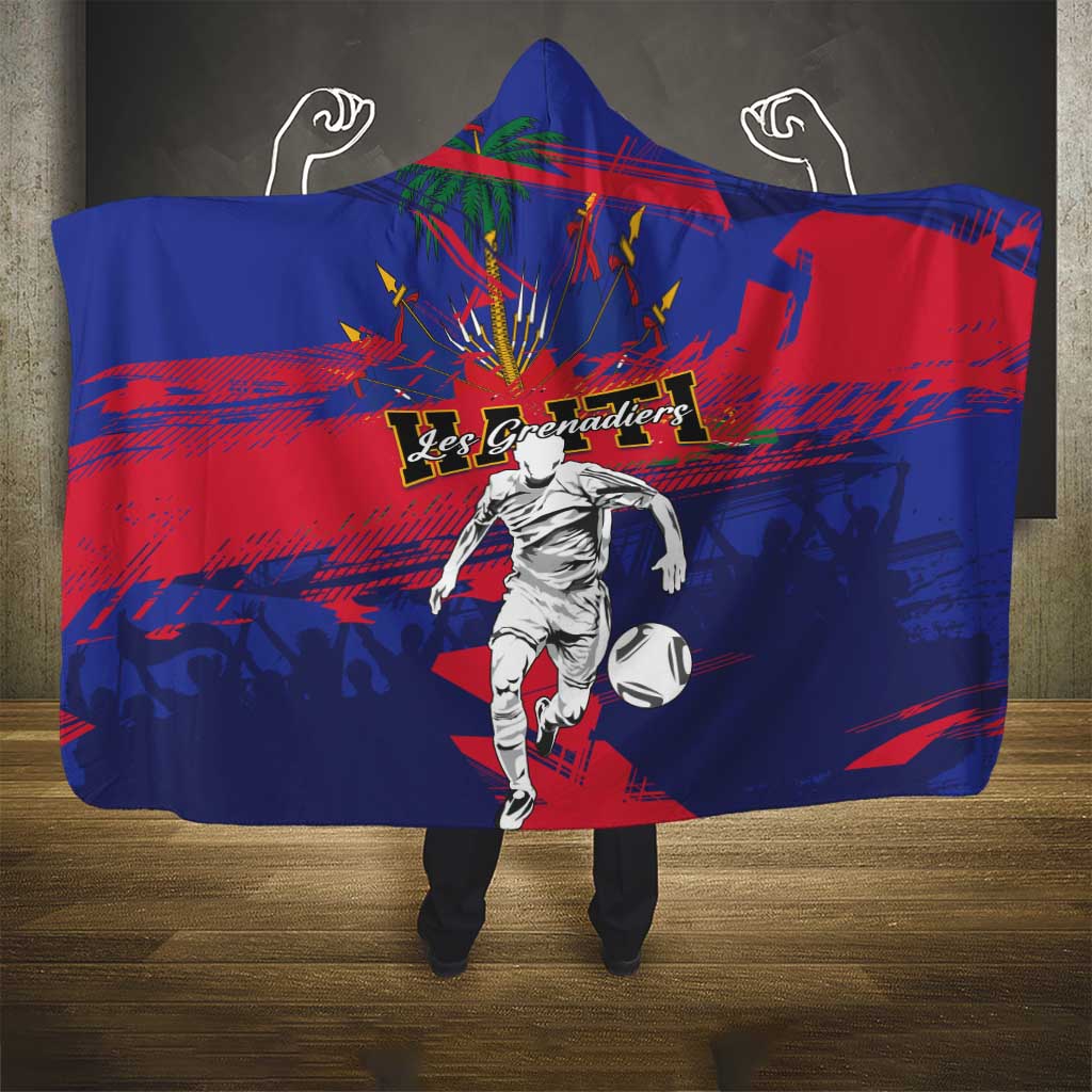 Ekip Foutbol Ayiti 2026 Hooded Blanket Haiti Grenadye Alaso - African Pride
