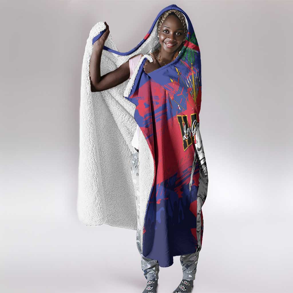 Ekip Foutbol Ayiti 2026 Hooded Blanket Haiti Grenadye Alaso - African Pride