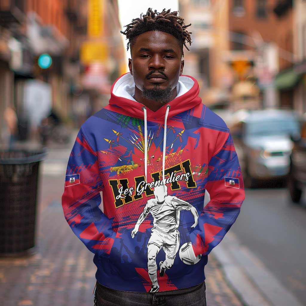 Custom Ekip Foutbol Ayiti 2026 Hoodie Haiti Grenadye Alaso - African Pride