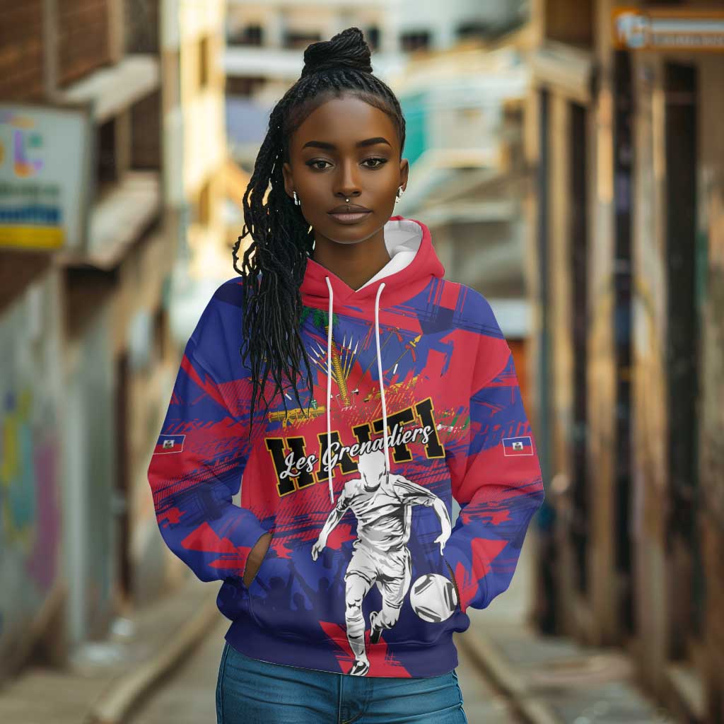 Custom Ekip Foutbol Ayiti 2026 Hoodie Haiti Grenadye Alaso - African Pride