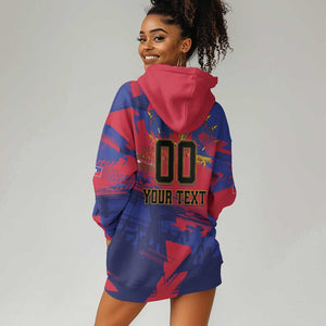 Custom Ekip Foutbol Ayiti 2026 Hoodie Dress Haiti Grenadye Alaso - African Pride