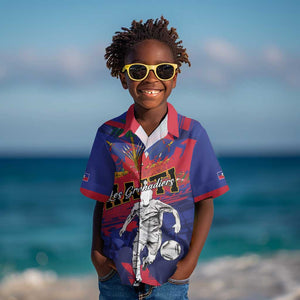 Custom Ekip Foutbol Ayiti 2026 Kid Hawaiian Shirt Haiti Grenadye Alaso - African Pride