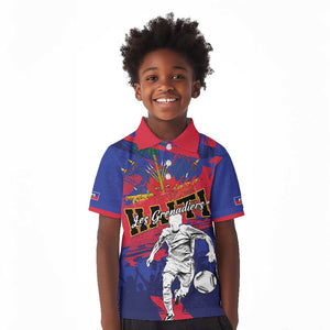 Custom Ekip Foutbol Ayiti 2026 Kid Polo Shirt Haiti Grenadye Alaso - African Pride
