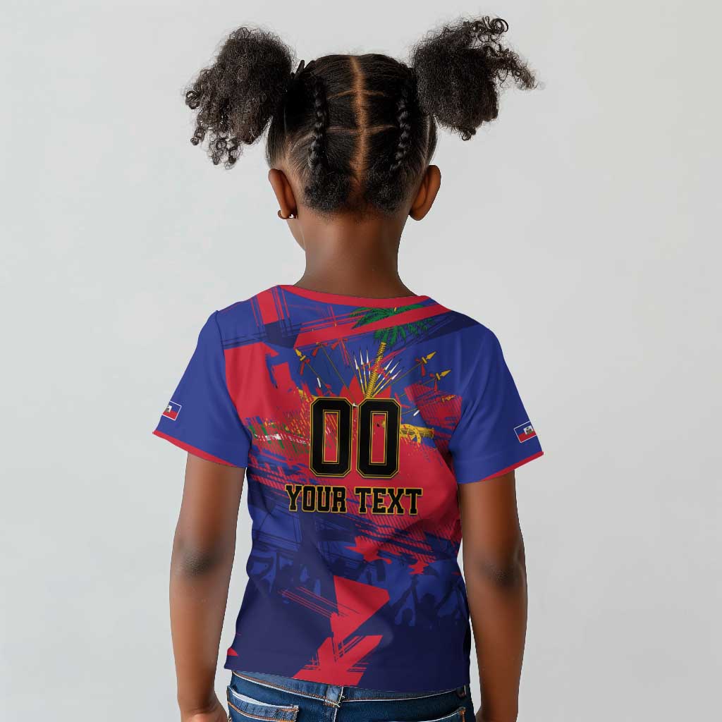 Custom Ekip Foutbol Ayiti 2026 Kid T shirt Haiti Grenadye Alaso - African Pride