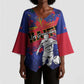 Custom Ekip Foutbol Ayiti 2026 Kimono Sleeve Blouse Haiti Grenadye Alaso