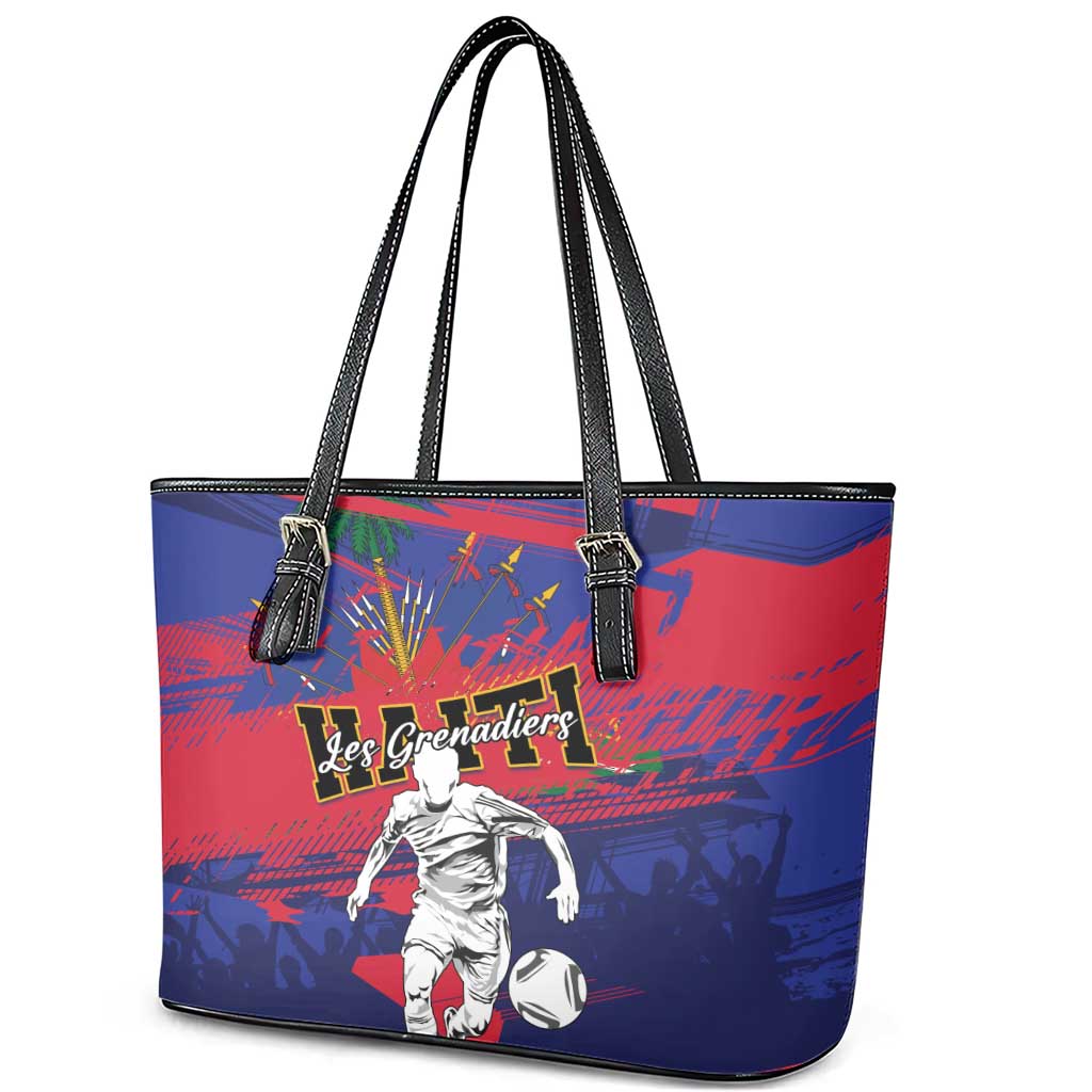 Ekip Foutbol Ayiti 2026 Leather Tote Bag Haiti Grenadye Alaso - African Pride