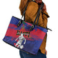 Ekip Foutbol Ayiti 2026 Leather Tote Bag Haiti Grenadye Alaso - African Pride