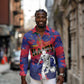 Custom Ekip Foutbol Ayiti 2026 Long Sleeve Button Shirt Haiti Grenadye Alaso - African Pride