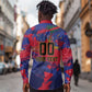 Custom Ekip Foutbol Ayiti 2026 Long Sleeve Button Shirt Haiti Grenadye Alaso - African Pride