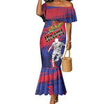 Custom Ekip Foutbol Ayiti 2026 Mermaid Dress Haiti Grenadye Alaso - African Pride