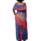 Custom Ekip Foutbol Ayiti 2026 Off Shoulder Maxi Dress Haiti Grenadye Alaso - African Pride