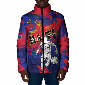 Custom Ekip Foutbol Ayiti 2026 Padded Jacket Haiti Grenadye Alaso