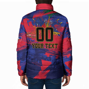 Custom Ekip Foutbol Ayiti 2026 Padded Jacket Haiti Grenadye Alaso