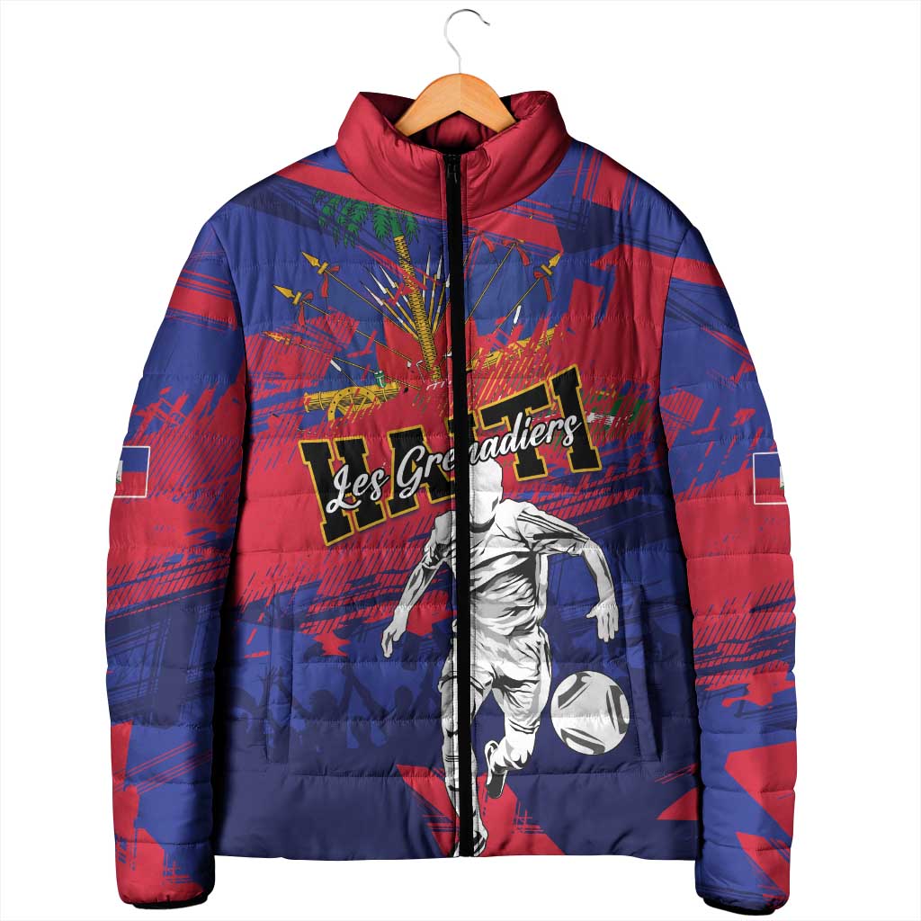 Custom Ekip Foutbol Ayiti 2026 Padded Jacket Haiti Grenadye Alaso