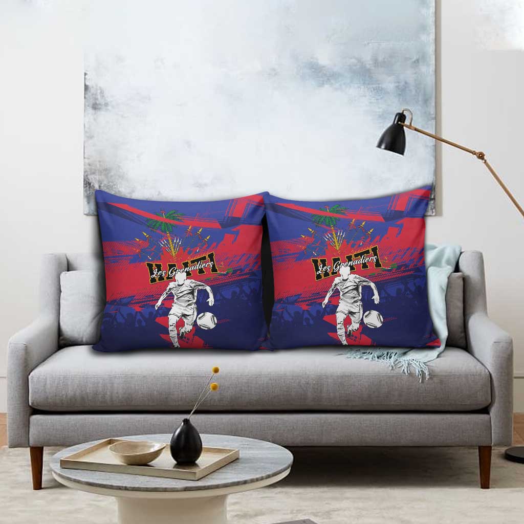 Ekip Foutbol Ayiti 2026 Pillow Cover Haiti Grenadye Alaso