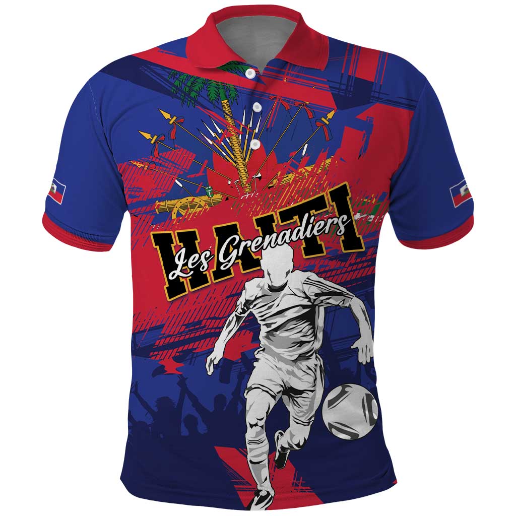 Custom Ekip Foutbol Ayiti 2026 Polo Shirt Haiti Grenadye Alaso - African Pride
