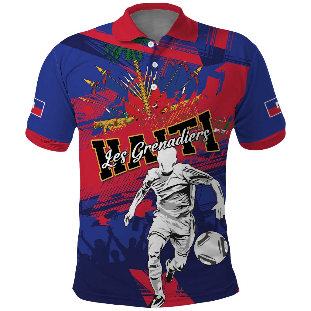 Custom Ekip Foutbol Ayiti 2026 Polo Shirt Haiti Grenadye Alaso LT01