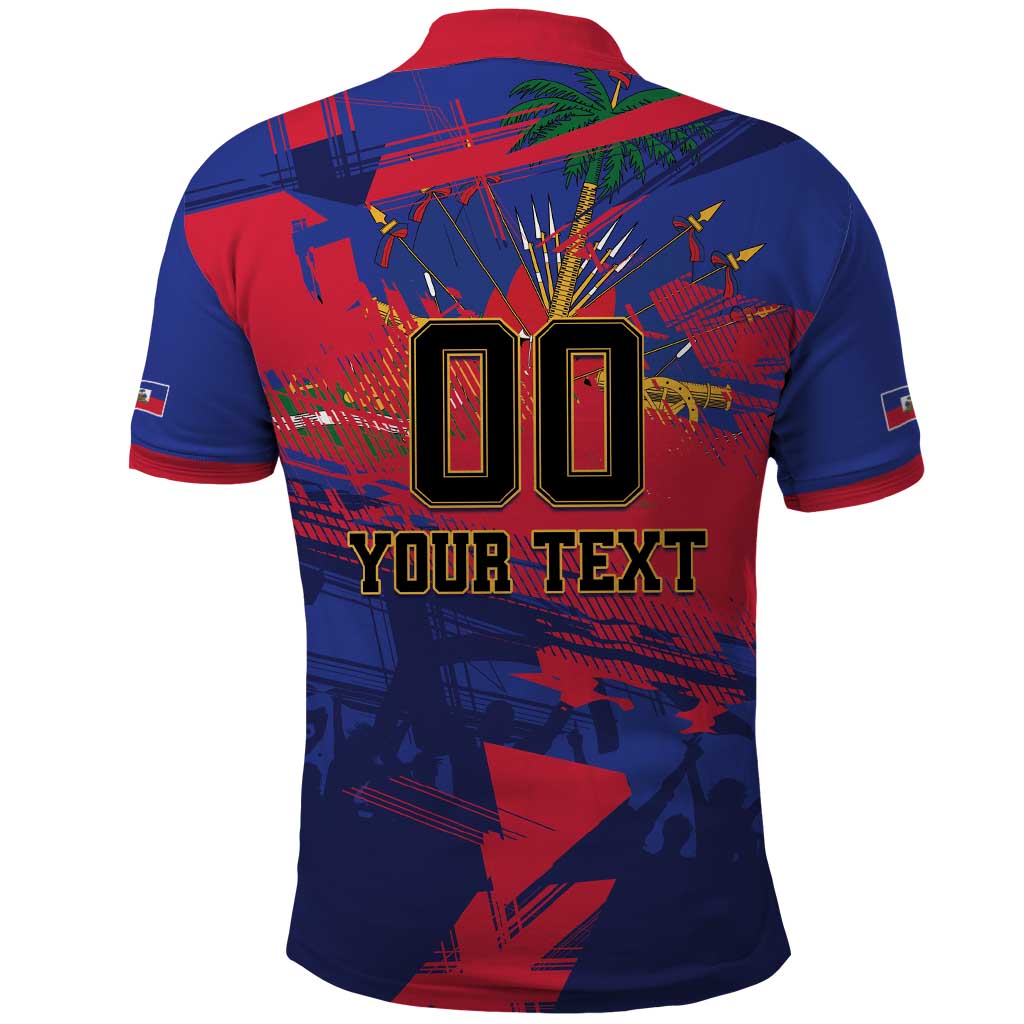 Custom Ekip Foutbol Ayiti 2026 Polo Shirt Haiti Grenadye Alaso - African Pride