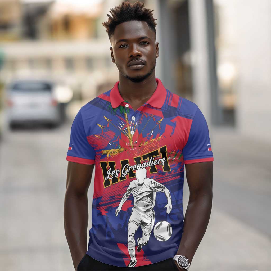 Custom Ekip Foutbol Ayiti 2026 Polo Shirt Haiti Grenadye Alaso - African Pride