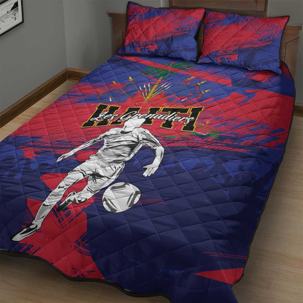 Ekip Foutbol Ayiti 2026 Quilt Bed Set Haiti Grenadye Alaso - African Pride