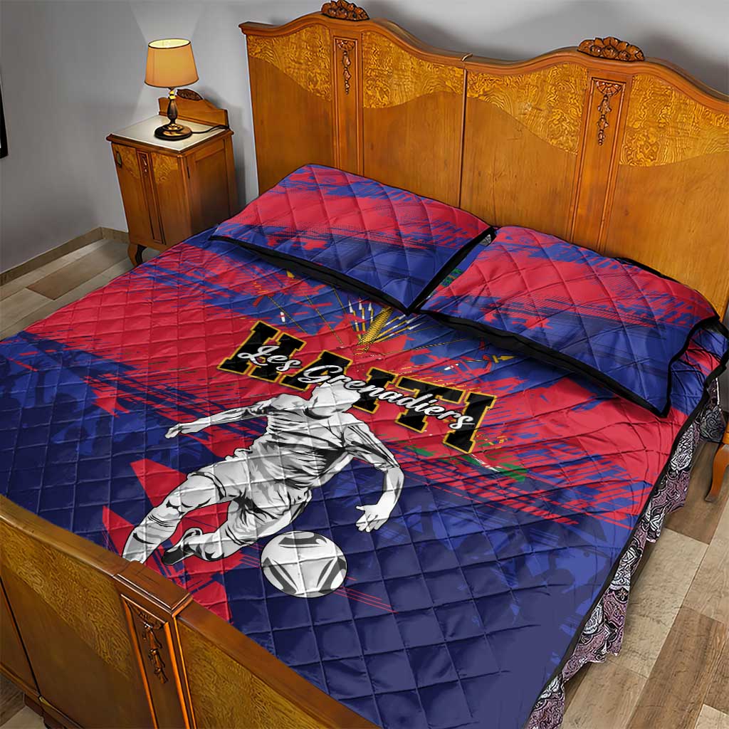 Ekip Foutbol Ayiti 2026 Quilt Bed Set Haiti Grenadye Alaso - African Pride