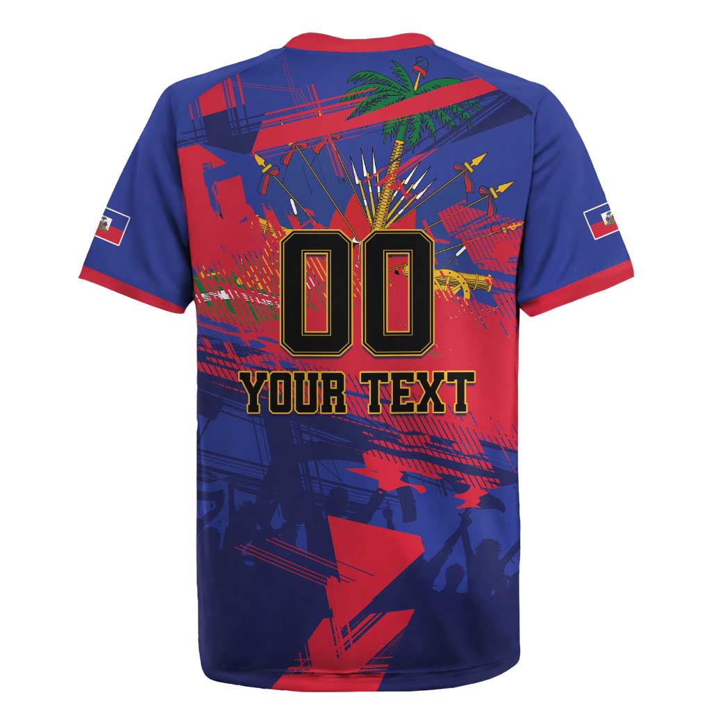 Custom Ekip Foutbol Ayiti 2026 Rugby Jersey Haiti Grenadye Alaso - African Pride