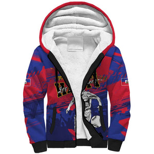 Custom Ekip Foutbol Ayiti 2026 Sherpa Hoodie Haiti Grenadye Alaso - African Pride