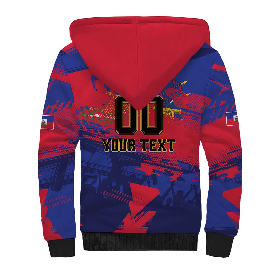 Custom Ekip Foutbol Ayiti 2026 Sherpa Hoodie Haiti Grenadye Alaso - African Pride