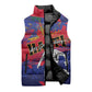 Custom Ekip Foutbol Ayiti 2026 Sleeveless Puffer Jacket Haiti Grenadye Alaso