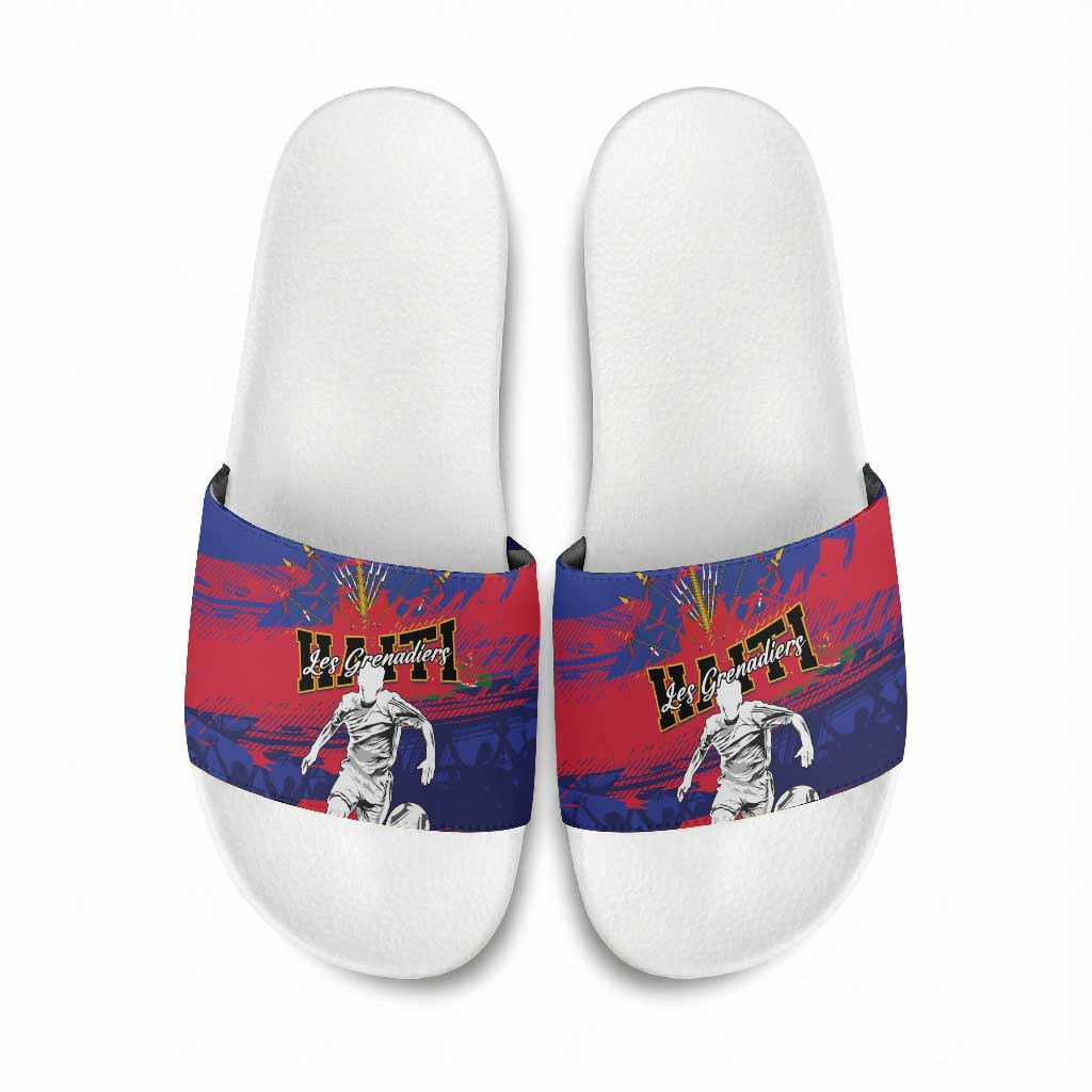 Ekip Foutbol Ayiti 2026 Slide Sandals Haiti Grenadye Alaso