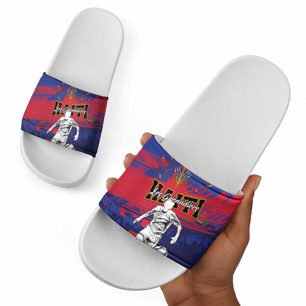 Ekip Foutbol Ayiti 2026 Slide Sandals Haiti Grenadye Alaso