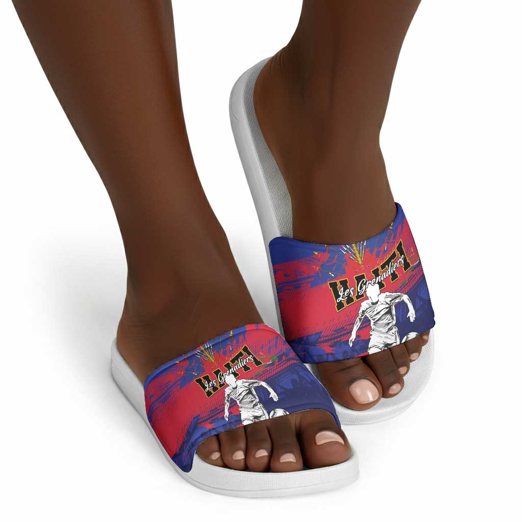 Ekip Foutbol Ayiti 2026 Slide Sandals Haiti Grenadye Alaso