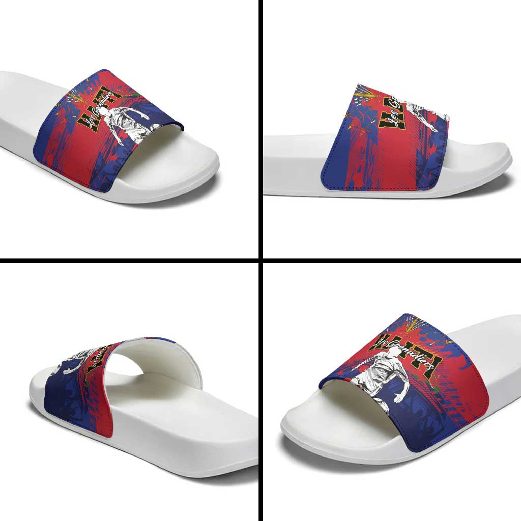 Ekip Foutbol Ayiti 2026 Slide Sandals Haiti Grenadye Alaso