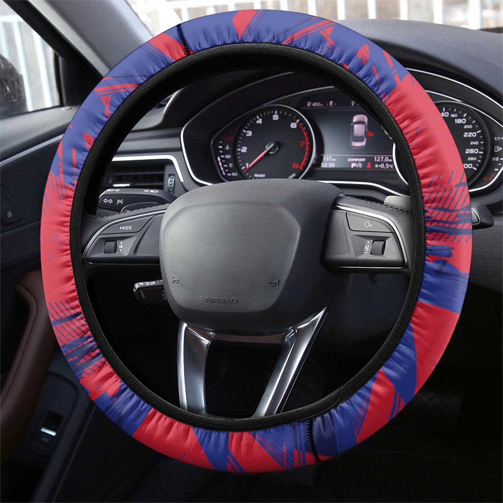 Ekip Foutbol Ayiti 2026 Steering Wheel Cover Haiti Grenadye Alaso - African Pride