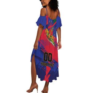 Custom Ekip Foutbol Ayiti 2026 Summer Maxi Dress Haiti Grenadye Alaso - African Pride