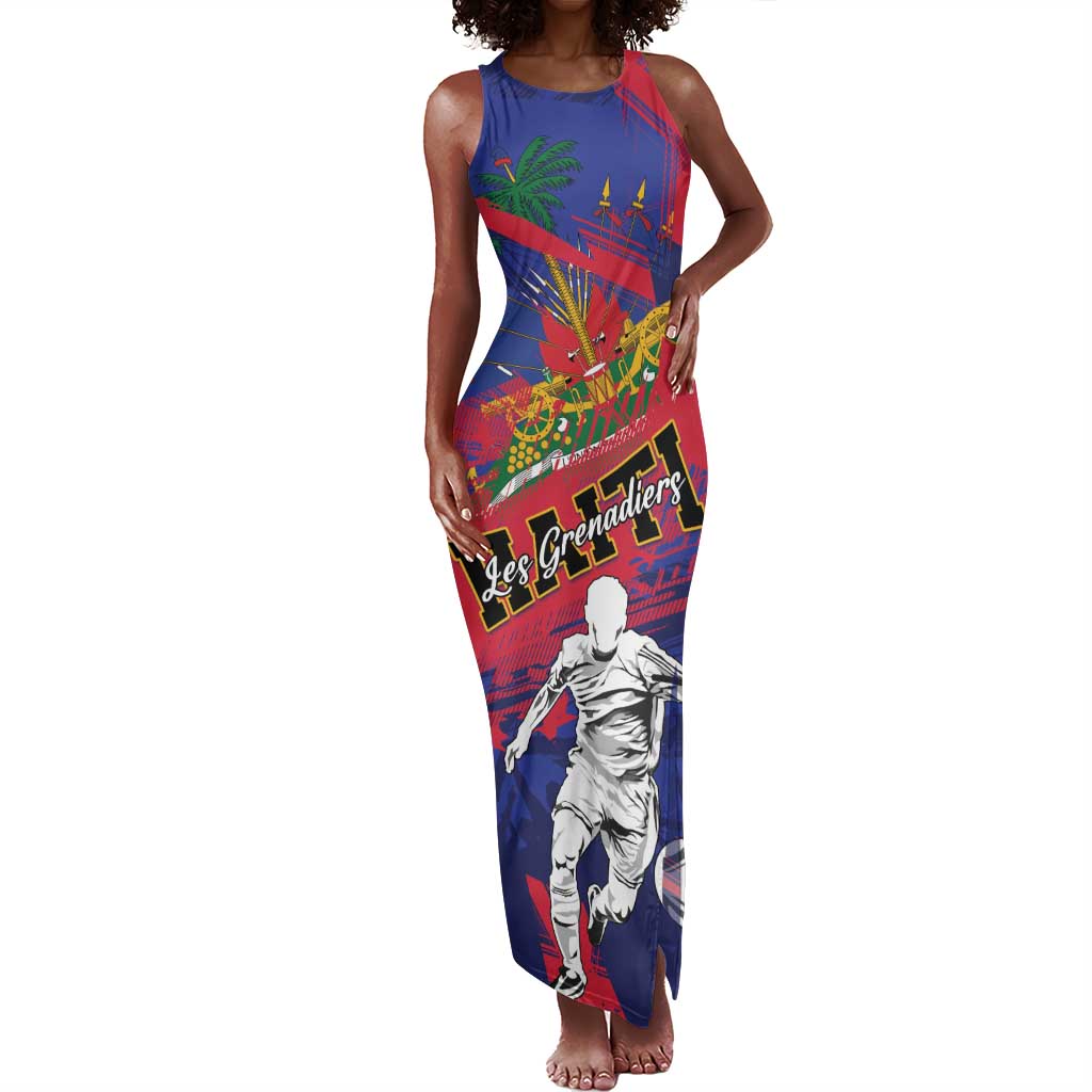 Custom Ekip Foutbol Ayiti 2026 Tank Maxi Dress Haiti Grenadye Alaso - African Pride