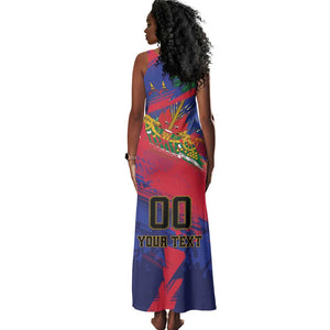 Custom Ekip Foutbol Ayiti 2026 Tank Maxi Dress Haiti Grenadye Alaso - African Pride