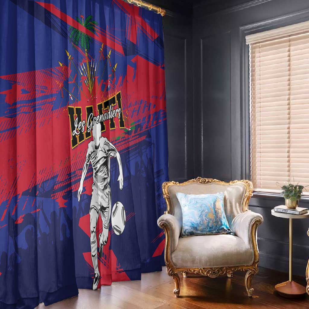 Ekip Foutbol Ayiti 2026 Window Curtain Haiti Grenadye Alaso - African Pride